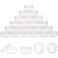 ZIZEMOJA 100 Pack 3 Gram Sample Containers with Lids 3ml Mini Sample Jars Tiny Plastic Cosmetic Containers for Lip Balms Makeup Lotion Eye Shadow Powder and Lip Balms Clear Lids