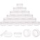 ZIZEMOJA 100 Pack 3 Gram Sample Containers with Lids 3ml Mini Sample Jars Tiny Plastic Cosmetic Containers for Lip Balms Makeup Lotion Eye Shadow Powder and Lip Balms Clear Lids