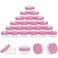 ZIZEMOJA 100 Pack 3 Gram Sample Containers with Lids 3ml Mini Sample Jars Tiny Plastic Cosmetic Containers for Lip Balms Makeup Lotion Eye Shadow Powder and Lip Balms Pink Lids