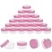 ZIZEMOJA 100 Pack 3 Gram Sample Containers with Lids 3ml Mini Sample Jars Tiny Plastic Cosmetic Containers for Lip Balms Makeup Lotion Eye Shadow Powder and Lip Balms Pink Lids