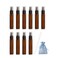 JJKMALL 10PCS Amber Brown 10ML 13OZ Protable Refillable Atomizer Spray Travel Perfume Bottle Hydrating Empty Bottle 1pc gift Storage bag 1pc 3ml Dropper
