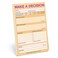 Knock Knock 1Count Make a Decision Pads Checklist Funny Office Notepads 6 x 9inches each Pastel