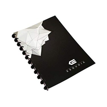 Esquoia A4 Erasable Portable Whiteboard Notebook Whiteboard DryErase Reusable Notebook Ash Cover with Grid Paper 25 Sheets
