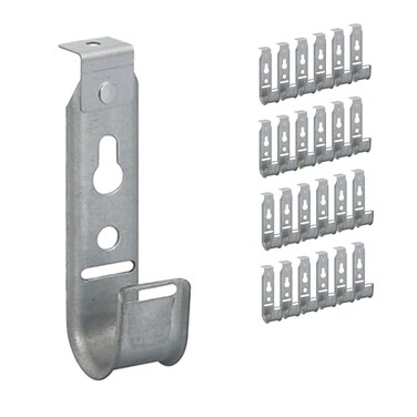 ICC Ceiling Mount J Hook 34 Without Retainer Clip Galvanized Steel Cable Management Hooks for Hanging Cable RustResistant EIA and TIA Compliant 34 Inch 25 Pack