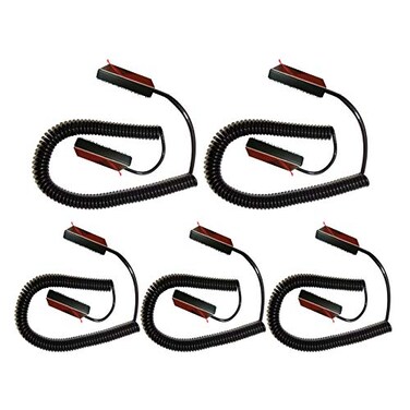Anderic 5 Pack Universal Coiled Security Cable Bulk Pricing Available Remote Control Tether Security Cable Leash with Hook and Loop Fastener Tape and DoubleSided Tape CBL02