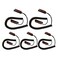 Anderic 5 Pack Universal Coiled Security Cable Bulk Pricing Available Remote Control Tether Security Cable Leash with Hook and Loop Fastener Tape and DoubleSided Tape CBL02