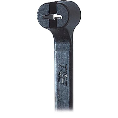 ThomasBetts Thomas Betts TY23MX Cable Tie 18lb 4 Ultraviolet Resistant Black Nylon with Stainless Steel Locking Device Bulk Pack 1000 Pack