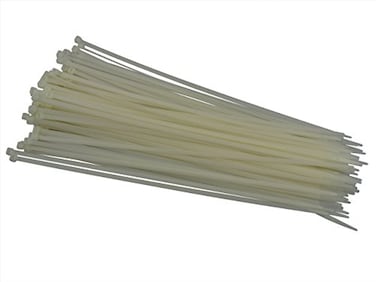 QualGear CT6W100P SelfLocking Cable Ties 14Inch White 100Poly Bag