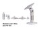 Monoprice Adjustable 10 lb Capacity Speaker Wall Mount Brackets Pair White