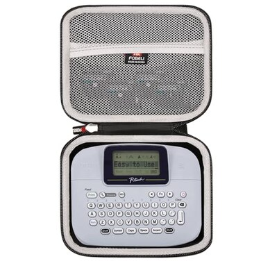 FBLFOBELI Hard Storage Carry Case for Brother PTouch PTM95 PT90 PT45M Handy Label Maker Case Only Black