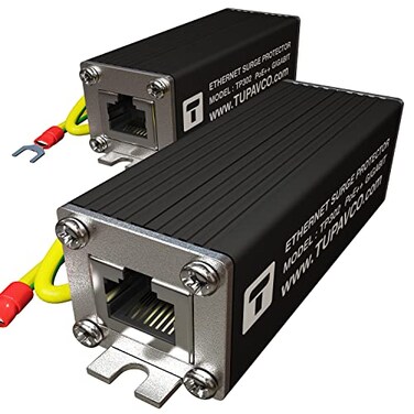 Tupavco Ethernet Surge Protector 2 Pack Gigabit High PoE Class 8 154W32A TP302x2