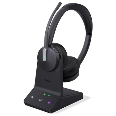 Yealink WH64 DECT Bluetooth Dual UC Zoom Wireless Headset 606 ft Range On Ear Work Headphones with 3X Noise Cancelling Mic 32H Talk Time Ringer Office Headsets for Desk Phone PCCellphone