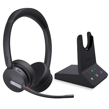 Yealink WH64 Dual Teams DECT Bluetooth Wireless Headset 606ft Range Microsoft On Ear Work Wired Headphone with 3X Noise Cancelling Mic 32 Talk Time Office Desk IP Phone PCComputer