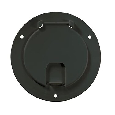 RV Designer B113 Round Electrical Cable Hatch Deluxe Replaceable Lid 52 inch Diameter Black