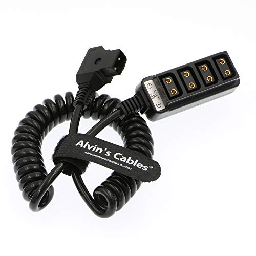 alvinscables Alvinscables Dtap Male To 4 Port Dtap Female Coiled Splitter Cable