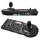 Chameye NDI PTZ Camera Controller PoE 4D Joystick Control with 3inch LCD Preview IP PTZ Controller Network Keyboard for Church Worship Live Streaming E300 Black