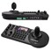 Chameye NDI PTZ Camera Controller PoE 4D Joystick Control with 3inch LCD Preview IP PTZ Controller Network Keyboard for Church Worship Live Streaming E300 Black
