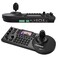 Chameye NDI PTZ Camera Controller PoE 4D Joystick Control with 3inch LCD Preview IP PTZ Controller Network Keyboard for Church Worship Live Streaming E300 Black