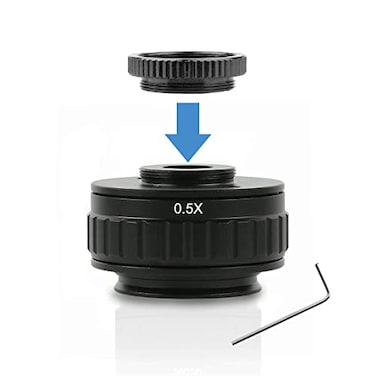 Parco Scientific CM19 05X CTV Microscope Adapter for Trinocular Stereo Microscope with 5mm CCS Mount Lens Adapter Ring