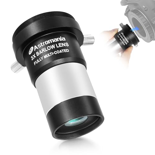 أسترومانيا Astromania 3x Barlow Lens 1 Fully Multi Coated Metal Short Focus Barlow Lens
