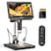 Elikliv 4K Digital Microscope EM4K 8 Coin Microscopes 2000x 52MP HDMI Microscopes Soldering Microscope for Adults Micro scopes for Electronics Repair 3840P UHD Video Micro socpe 10 Stand 16G