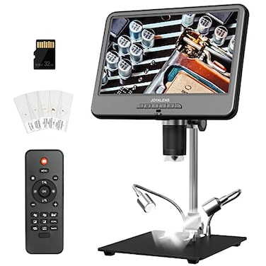 JOYALENS JL210 101 Digital Microscope for Adults Coin Magnifier Microscopes Full View for Error Coins Soldering Electronics Microscopes Camera 8 LED 126 Metal Stand PC View 32GB