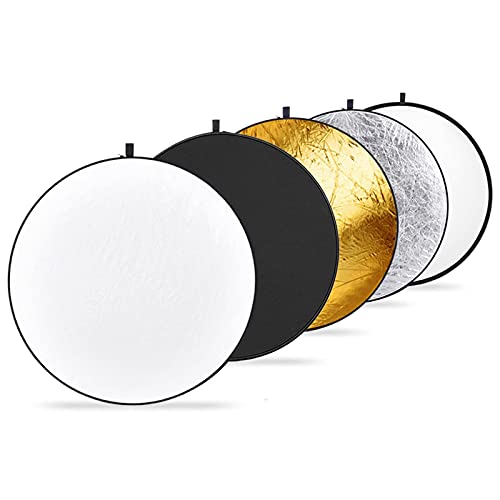 نيوير Neewer 22 INCH60 Centimeter Light Reflector Light Diffuser 5 In 1 Collapsible Multi Dis