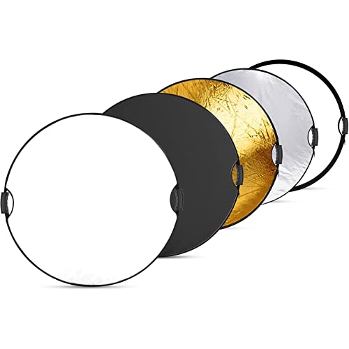 نيوير Neewer 80cm Light Reflector With Handle 38 Thread 5 In 1 Foldable Round Light Di