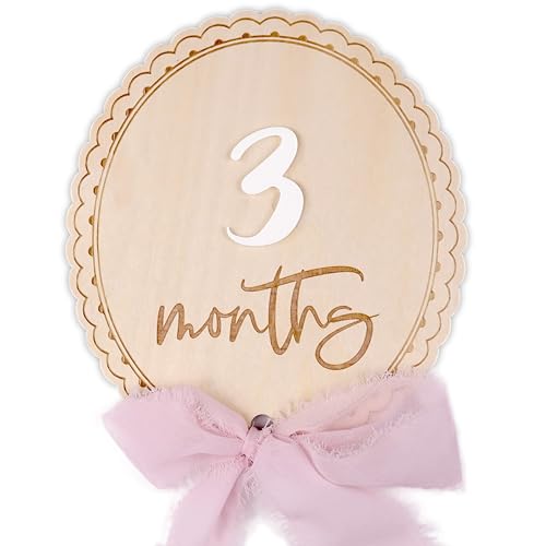oenizi Oenizi Daisy 3d Baby Monthly Milestone Wooden Signs