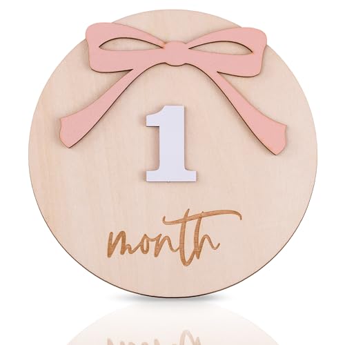 oenizi Oenizi Daisy 3d Baby Monthly Milestone Wooden Baby Milestone Signs