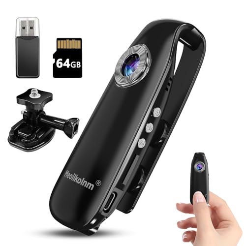 meoilkolnm Meoilkolnm Mini Body Camera 1080p 64GB
