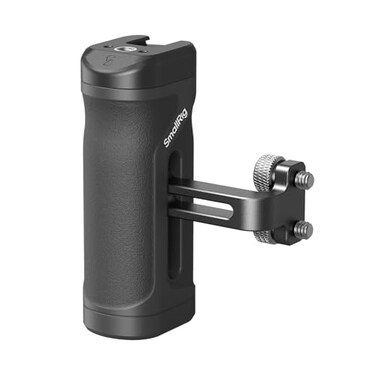 SmallRig Mini Side Handle for 1420 Threaded Holes Camera Cage Handle for Left or Right Hand Up and Down Adjustable with Builtin Cold Shoe Threaded Hole 4755