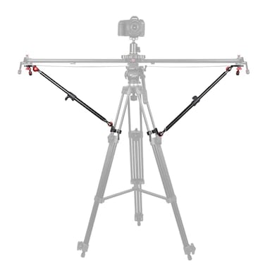 GVM Great Video Maker GVM Camera Slider Support ArmStabilizer Adjustable Tripod Stability Arm for Increasing Stability in Aluminum Alloy Extendable Poles for Camera Slider Rail Track 2 Pack with C Cla