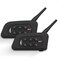 EJEAS V4 Plus Motorcycle Helmet Bluetooth Intercom Bluetooth 51 Motorcycle Headset with CVC Noise Reduction and FM Radio Function for 4 Riders Talk at The Same Time Within 1500M 2 Pack