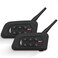 EJEAS V4 Plus Motorcycle Helmet Bluetooth Intercom Bluetooth 51 Motorcycle Headset with CVC Noise Reduction and FM Radio Function for 4 Riders Talk at The Same Time Within 1500M 2 Pack