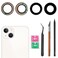 LiXiongBao 2pcsSet Sapphire Rear Back Camera Glass Lens Replacement for iPhone 13 13 Mini with Preinstalled Adhesive Repair Toolkit