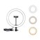 OEBLD Ring Light Dimmable with 3 Light Modes 10 Brightness Level LED Ring Fill Lights for Phone Live Stream Makeup YouTube Shooting C10Ring Light with Clip