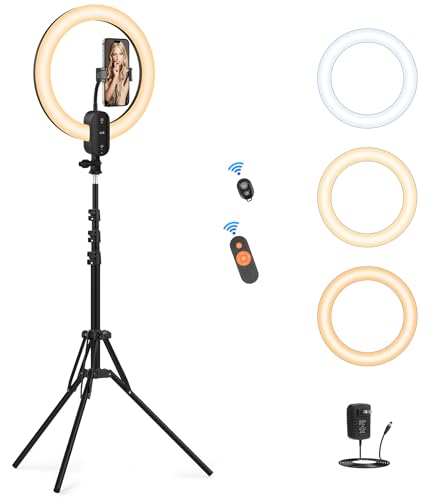 Qeuooiy Qeuooiy 12 Selfie Ring Light With Tripod 20W