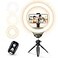 UBeesize 10 Selfie Ring Light with Tripod Stand Phone Holder Dimmable LED Ring Light for Makeup Live Streaming YouTube TikTok Compatible with iOS Android Phones