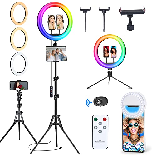 Vlogging Vlogging 13 Selfie Ring Light With 63 Stand And 3 Phone Holder 13W