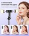 ACKIMA 53 Selfie Stick Tripod with Light Enhanced 4Leg Cell Phone Stand Camera Tripod with Rechargeable Wireless Remote 2 Fill Light Portable Selfie Stick Travel Essentials for iPhone Android