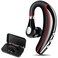 LSAPT Bluetooth Headset V50Wireless Bluetooth Earpiece with Noise Canceling Mic for Cell PhoneBusiness Earphone for DrivingTruckerOfficeSweatproof Headset for AndroidiPhoneRED