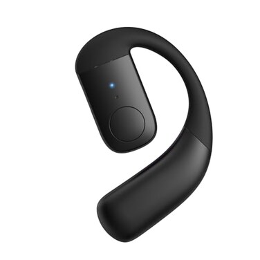 Xmenha Single Bluetooth Phone Earpiece Earbud One Ear Piece Open Ear Bud Air Bone Conduction Earbud Earless Out of Ear Headphones Bluetooth Wireless Headsets with Microphone Earhook for Work
