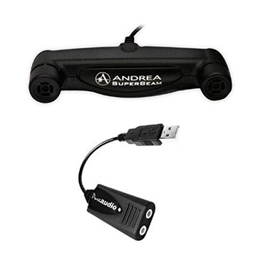 Andrea Communications C11021450100 USBSA External Digital USB Sound Card with Array2S Microphone Bundle