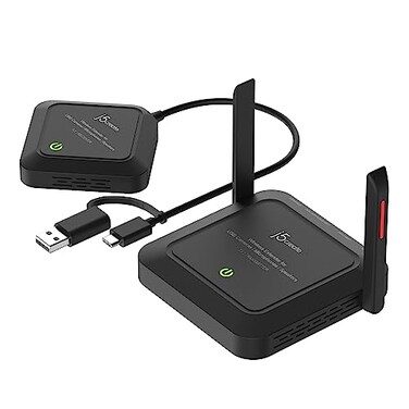 j5create Wireless Extender for USB Webcam Microphones or Speakers Ideal for Streaming Conferencing No USB MouseKeyboard Compatibility JVW120