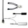 TetherTies MultiAdapter Cable Tethers Kit Black Nylon Coated Stainless Steel Wire Tether Cable Secures Up to 2 Computer Peripherals Easy Installation Free Crimping Tool