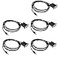 LIANSHU 5Pack DB9Pin Female to DC35mm Serial Cable6 Feet Black 5Pack