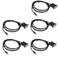 LIANSHU 5Pack DB9Pin Female to DC35mm Serial Cable6 Feet Black 5Pack