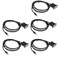LIANSHU 5Pack DB9Pin Female to DC35mm Serial Cable6 Feet Black 5Pack