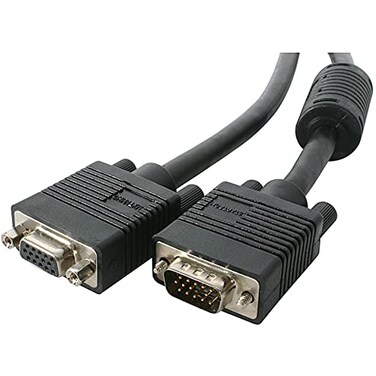 StarTech.com StarTechcom 6 ft Coax High Resolution VGA Monitor Extension Cable HD15 MF 6ft VGA Extension Cable MXT101HQ Black